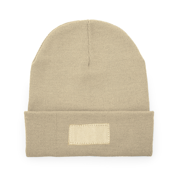 Gorro promocional de punto fabricado acrílico de doble capa BULNES (BEIGE)