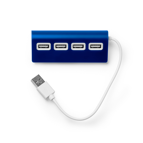 Puerto USB HUB 4 en 1 PLERION de aluminio