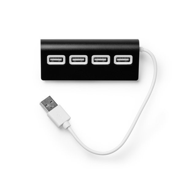 Puerto USB HUB 4 en 1 PLERION de aluminio