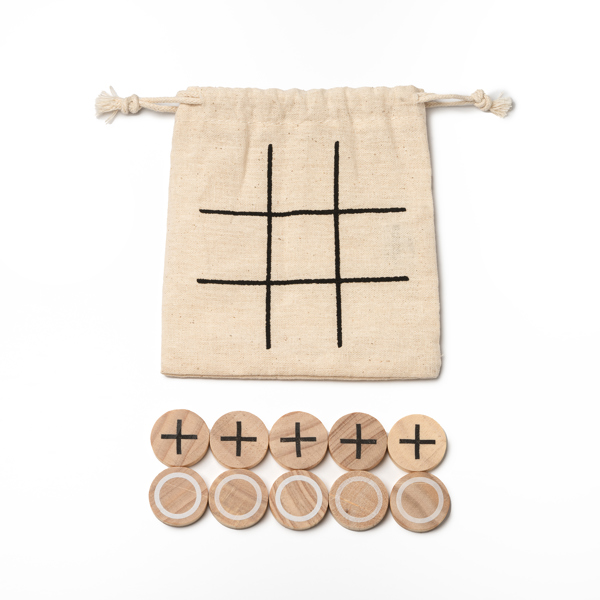 [JU1035] Juego 3 en raya PENSY de algodón y madera