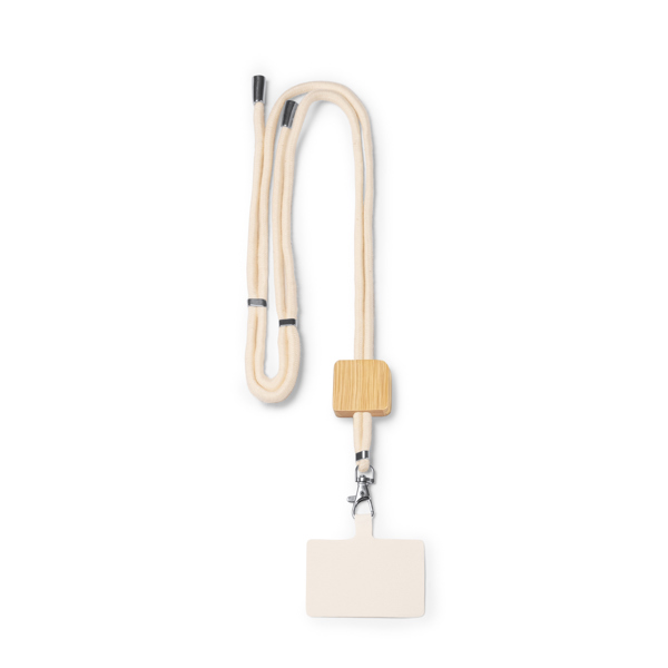 Lanyard portamóvil NIBIS de algodón y bambú