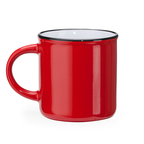 Taza JACK de cerámica (ROJO/BLANCO)