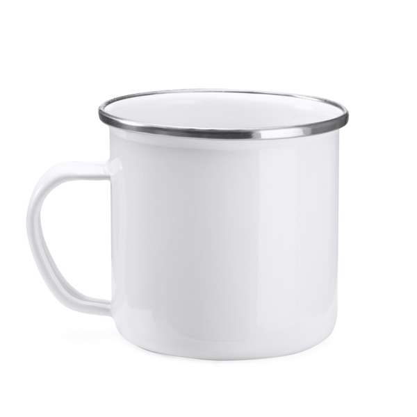 Fantástica taza metálica esmaltada DAMASCO