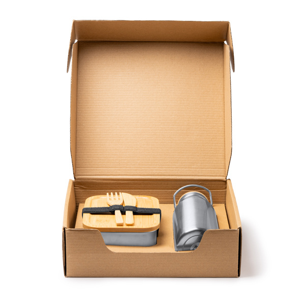Set de fiambrera BAGNER de acero inoxidable y acero