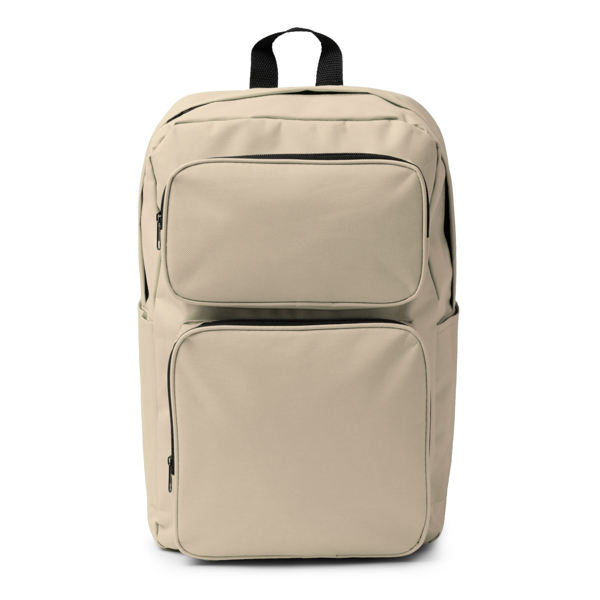 Mochila HOSTIK de poliéster reciclado 600D (BEIGE)