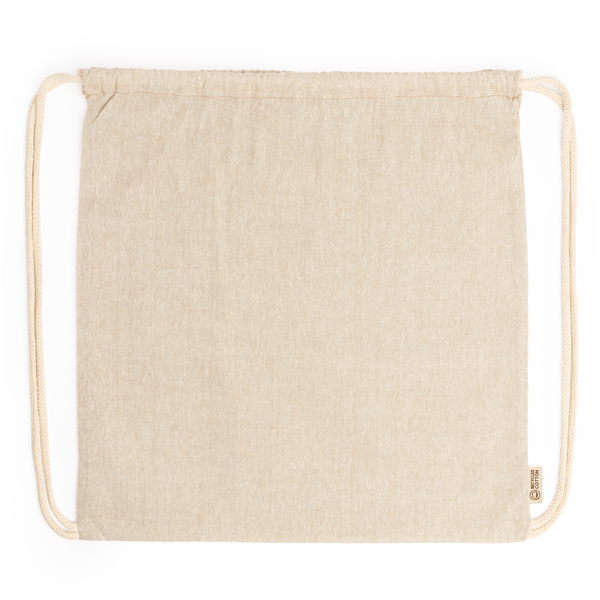 Mochila de cordones en algodón reciclado de 120 g/m² BRESCIA de algodón 120 g/m²