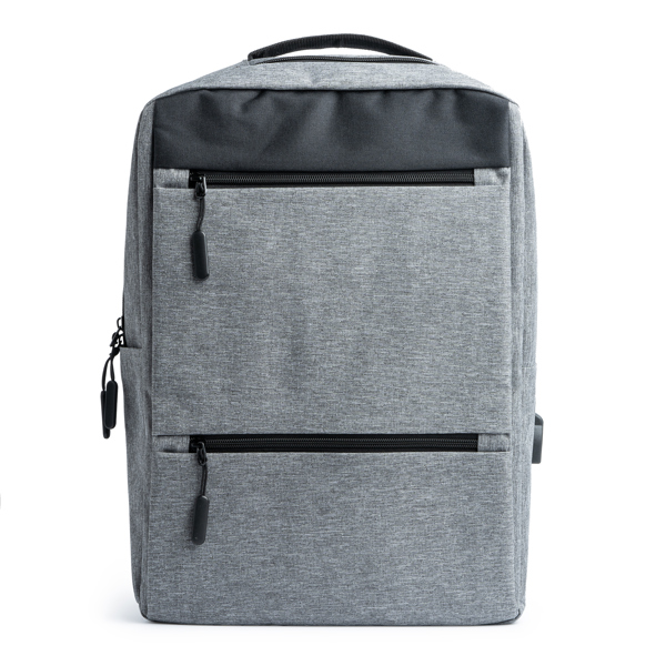 Mochila promocional NARVIK de poliéster 300D (GRIS VIGORE)