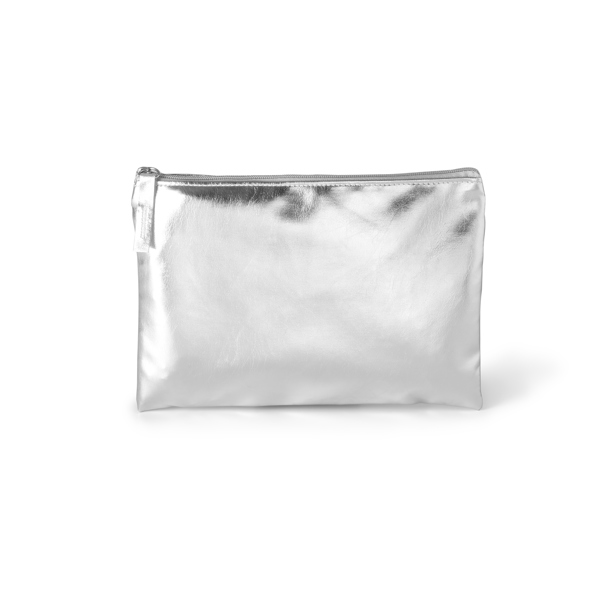 Neceser multiusos de polipiel en acabado brillante TIBAR de PU leather (PLATA)