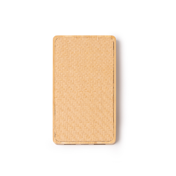 Batería externa recargable de 8000mAh AKROL de bambú