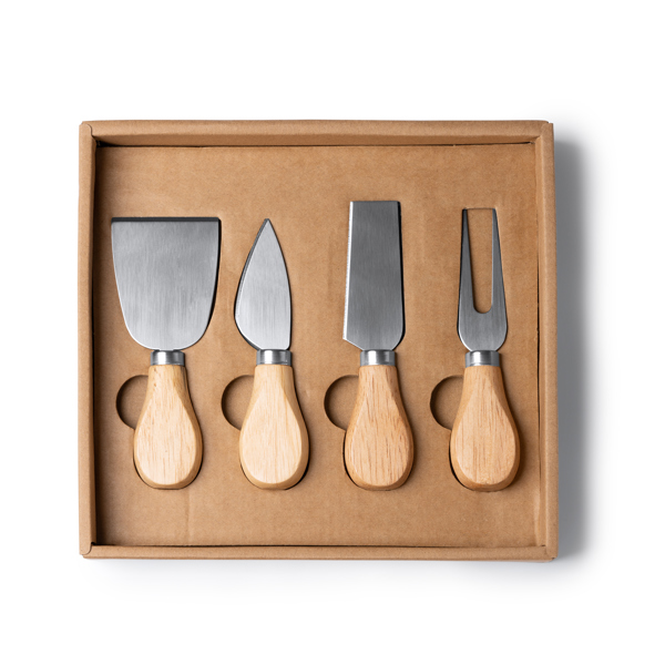 Set para quesos EDAM de acero inoxidable y acero