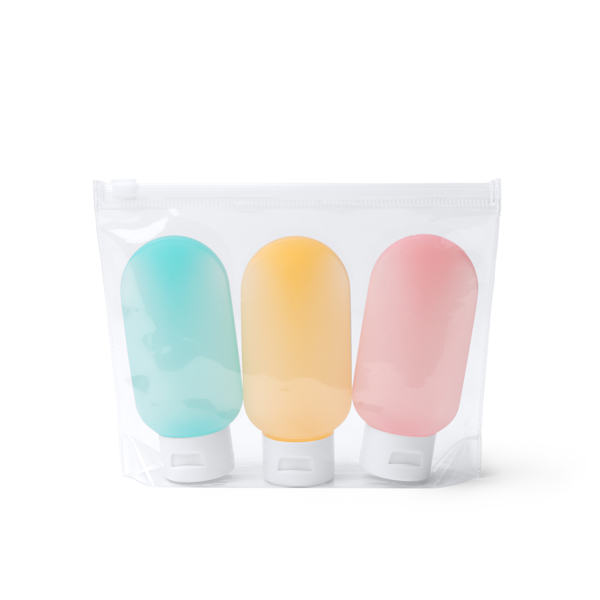 Set de tres envases especialmente diseñados para utilizar en viajes gracias a su pequeño formato LOGAN