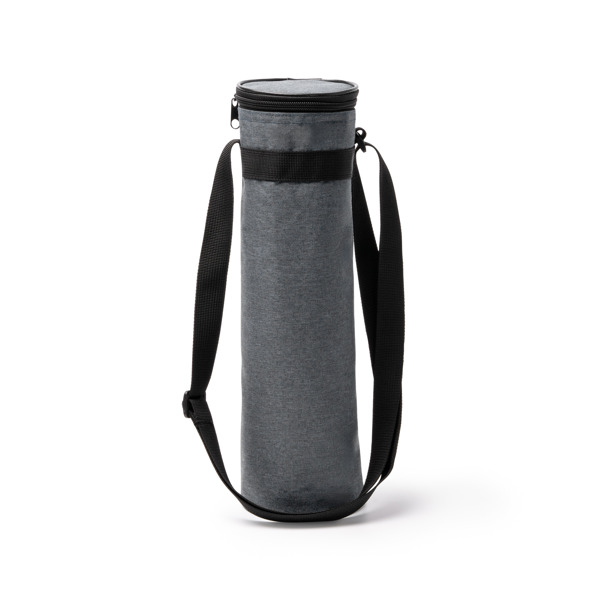 Nevera para botellas de hasta 1 YONEK de poliéster reciclado 600D (GRIS VIGORE)