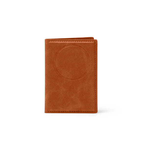 Tarjetero magnético plegable KARTY de PU leather (MARRON)