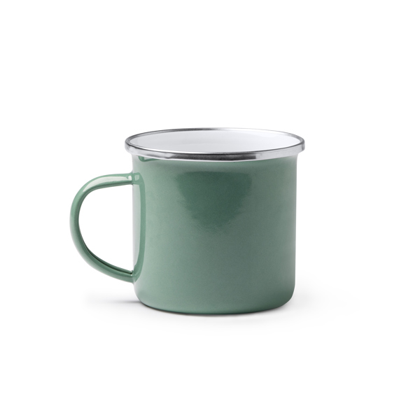 Taza metálica esmaltada CARDIF (VERDE SALVIA)