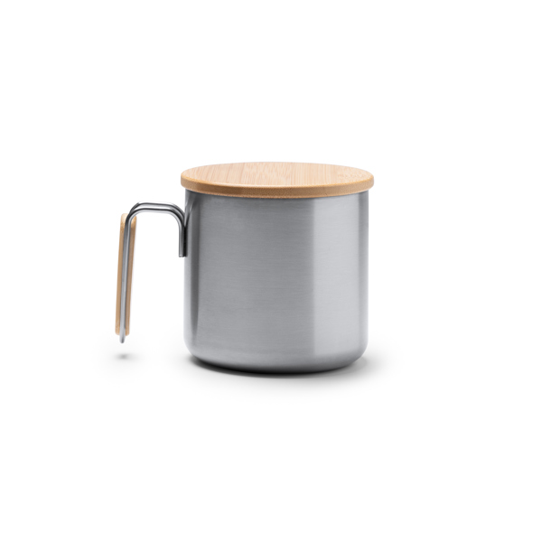 Taza RIMOR de acero inoxidable y acero (PLATA)