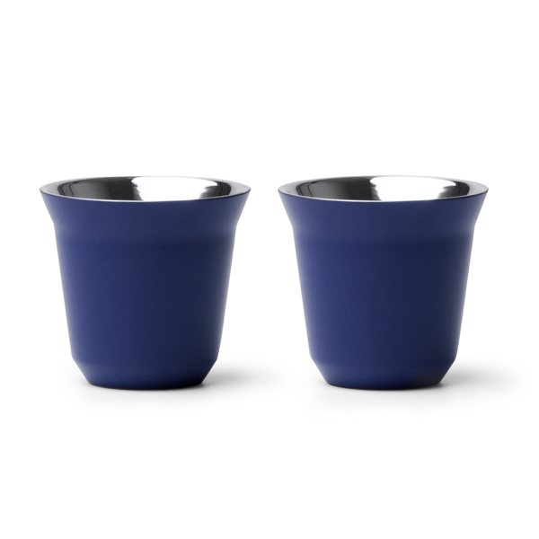 Set de 2 vasos para café elaborados en acero inoxidable 304 reciclado BOLUTO de acero inoxidable y acero