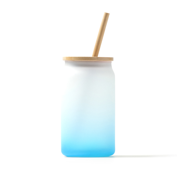 Vaso DALBY de cristal y bambú efecto hielo