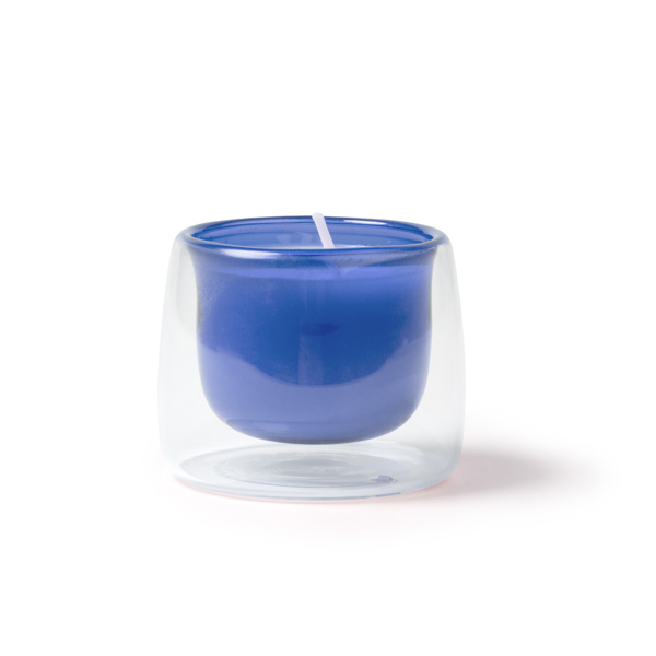 La vela aromática en recipiente FLORA de cristal