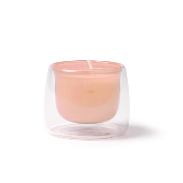 La vela aromática en recipiente FLORA de cristal