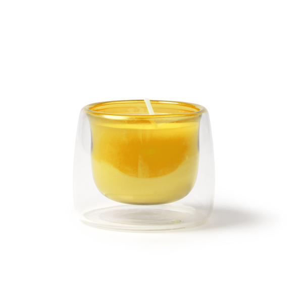 La vela aromática en recipiente FLORA de cristal