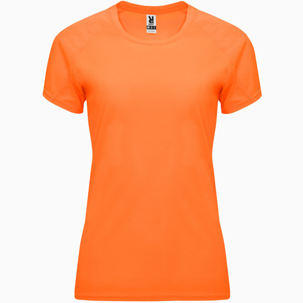 Camiseta técnica manga ranglán entallada transpirable BAHRAIN WOMAN cuello redondo