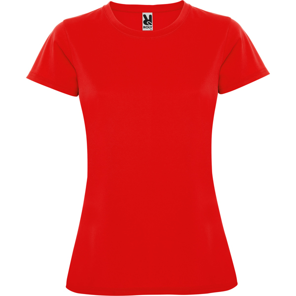Camiseta técnica manga corta entallada transpirable MONTECARLO WOMAN cuello redondo