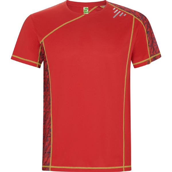 Camiseta técnica manga ranglán unisex SOCHI transpirable cuello redondo