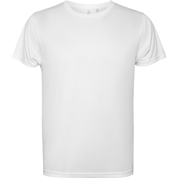 Camiseta técnica manga corta transpirable ESTORIL cuello redondo (BLANCO)