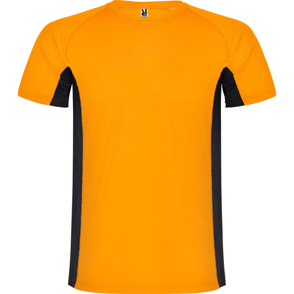 Camiseta técnica manga ranglán transpirable bicolor SHANGHAI cuello redondo