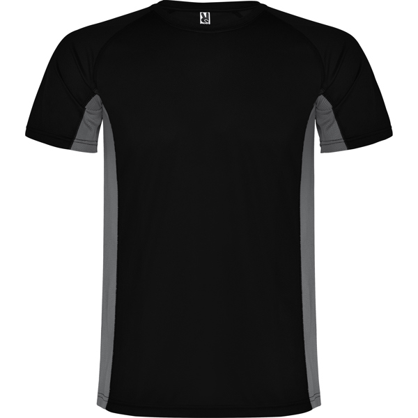 Camiseta técnica manga ranglán transpirable bicolor SHANGHAI cuello redondo
