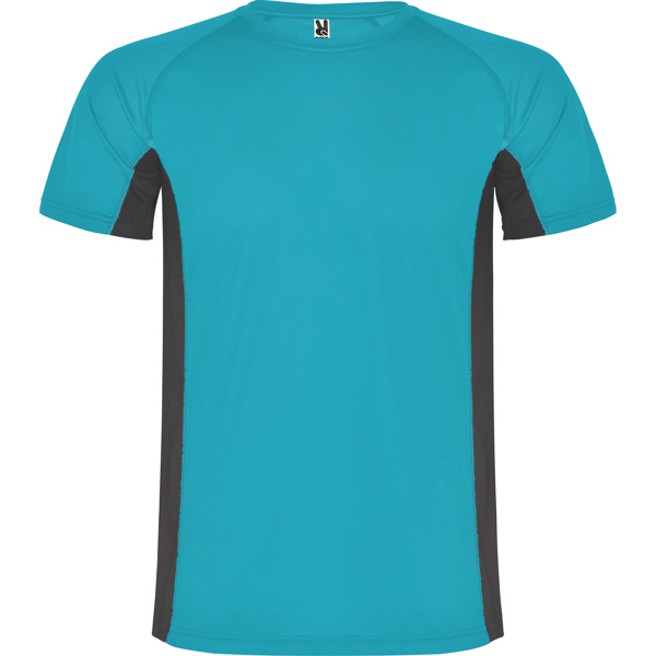 Camiseta técnica manga ranglán transpirable bicolor SHANGHAI cuello redondo