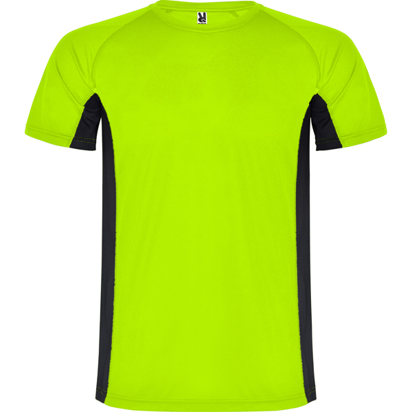 Camiseta técnica manga ranglán transpirable bicolor SHANGHAI cuello redondo