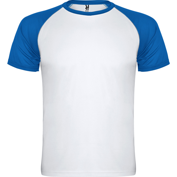 Camiseta técnica manga ranglán unisex transpirable bicolor INDIANAPOLIS cuello redondo