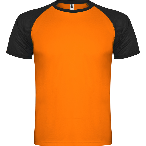 Camiseta técnica manga ranglán unisex transpirable bicolor INDIANAPOLIS cuello redondo