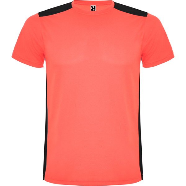 Camiseta técnica manga corta unisex transpirable bicolor DETROIT cuello redondo