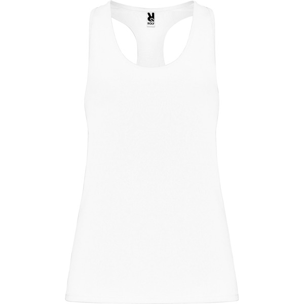 Camiseta técnica de tirantes entallada transpirable y elástica AIDA cuello redondo