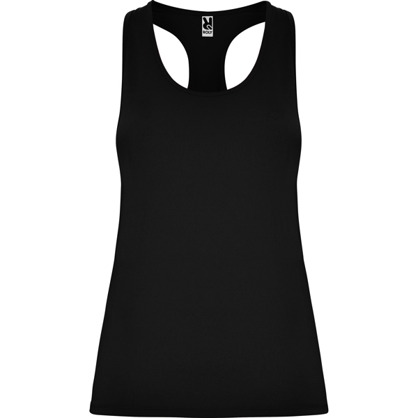 Camiseta técnica de tirantes entallada transpirable y elástica AIDA cuello redondo