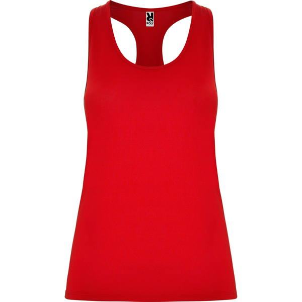 Camiseta técnica de tirantes entallada transpirable y elástica AIDA cuello redondo