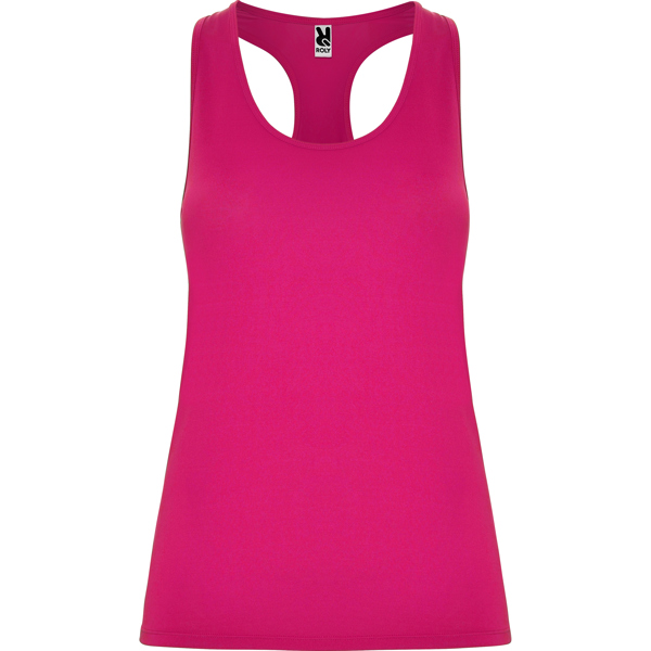 Camiseta técnica de tirantes entallada transpirable y elástica AIDA cuello redondo