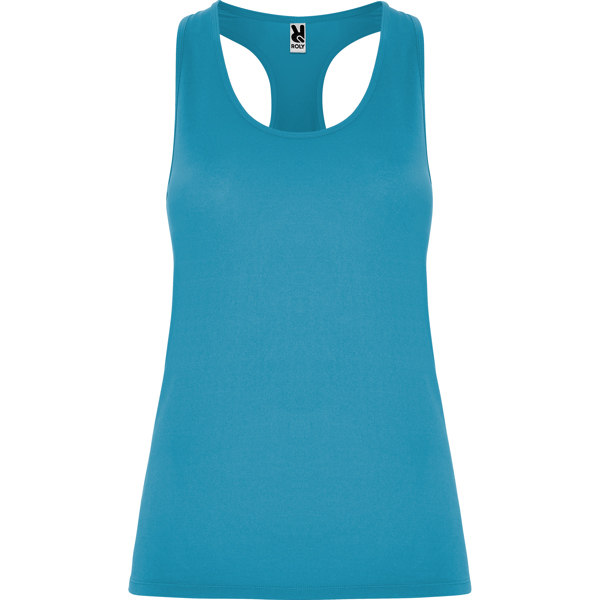 Camiseta técnica de tirantes entallada transpirable y elástica AIDA cuello redondo