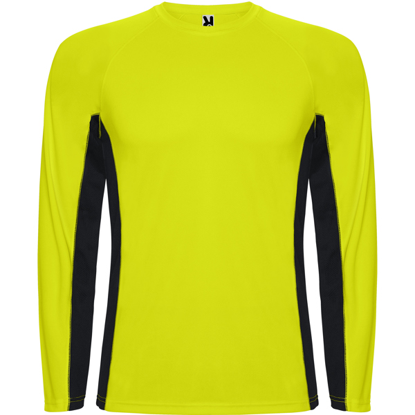 Camiseta técnica combinada SHANGHAI L/S de poliéster manga larga manga ranglán