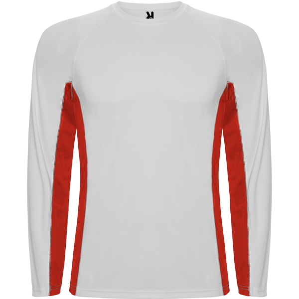 Camiseta técnica combinada SHANGHAI L/S de poliéster manga larga manga ranglán