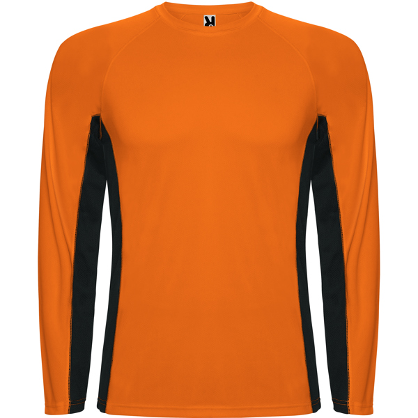 Camiseta técnica combinada SHANGHAI L/S de poliéster manga larga manga ranglán