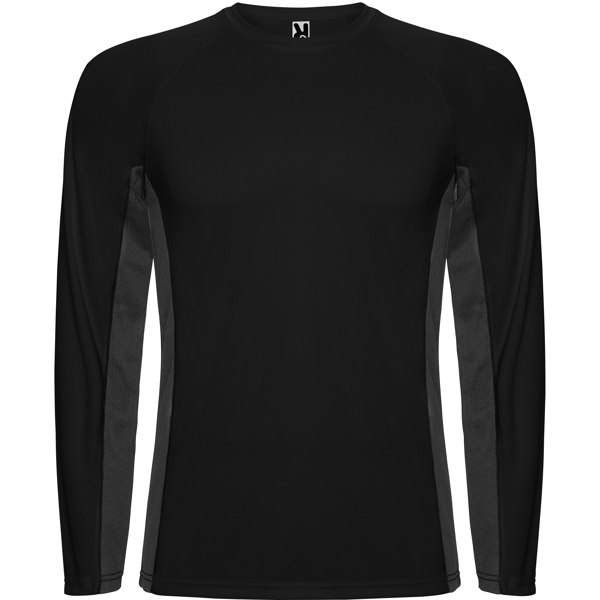Camiseta técnica combinada SHANGHAI L/S de poliéster manga larga manga ranglán