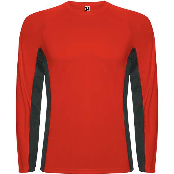 Camiseta técnica combinada SHANGHAI L/S de poliéster manga larga manga ranglán