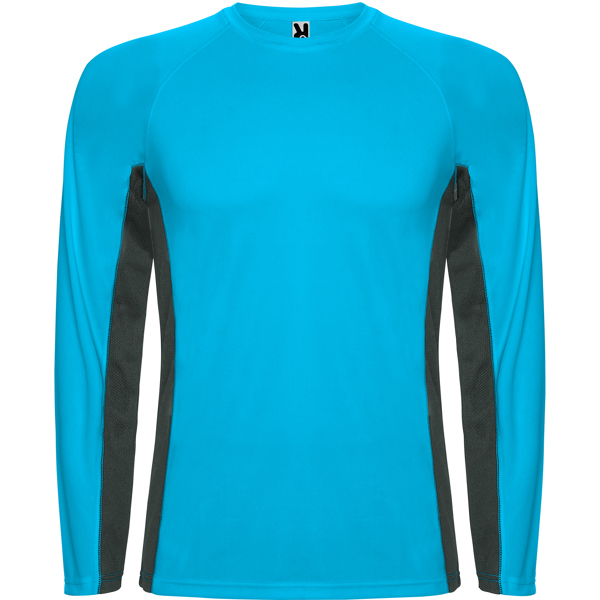 Camiseta técnica combinada SHANGHAI L/S de poliéster manga larga manga ranglán