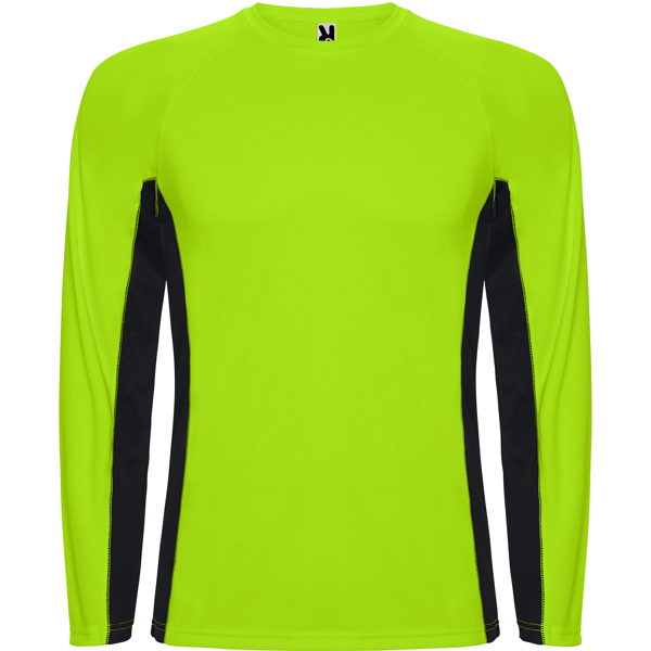 Camiseta técnica combinada SHANGHAI L/S de poliéster manga larga manga ranglán