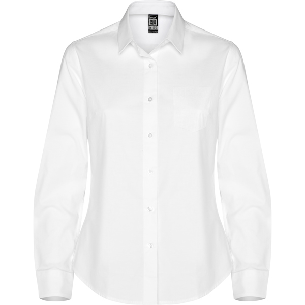 Camisa manga larga mujer entallada MOSCU WOMAN (BLANCO)