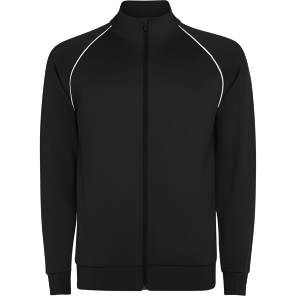 Sudadera deportiva manga ranglán de cuello alto y cremallera frontal VALIER