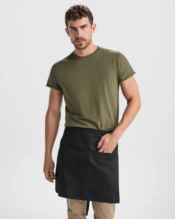 [DE9123] Delantal corto sarga CLASSIC